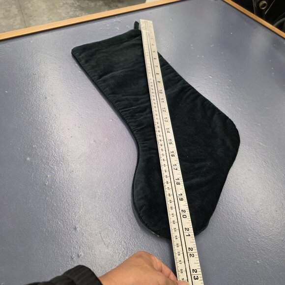 LANDS END Needlepoint Christmas Stocking For "JOHN" Teddy Bear Ornaments Tree - Picture 3 of 6